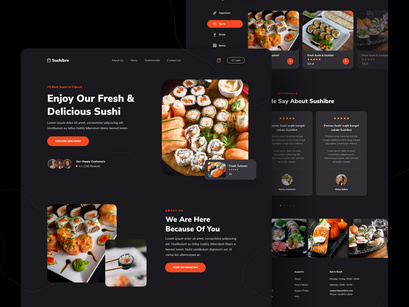 Restaurant Sushi Landing page