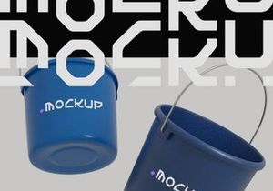 Plastic Carrying Bucket Mockup
