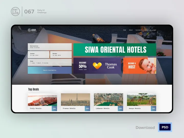 Hotel Booking | Daily UI challenge - 067/100