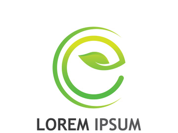Natural green leaf logo. preview picture