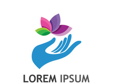 Natural green leaf logo design.