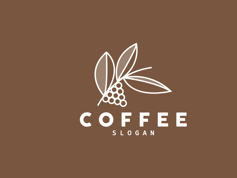 vintage retro design logo coffee bean drink simple concept illustration template