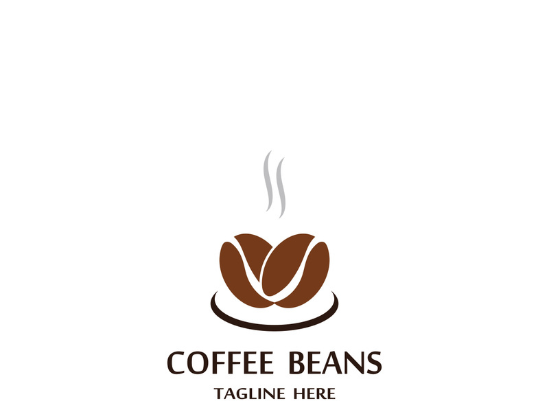 Coffee bean logo design.