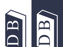 Digital book logo technology vector icon design