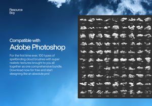 Free 100 Cloud Photoshop Brushes