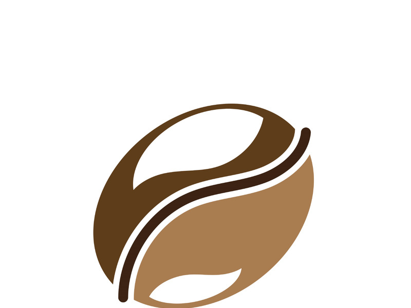 coffee bean icon vector illustration template