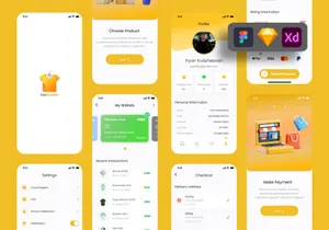 E-Commerce UI Kit for Mobile App Design - GetDresser - UI Design