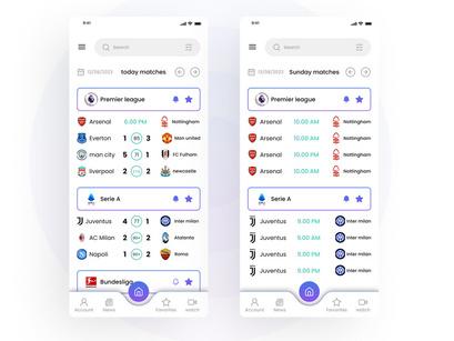 Live Score App UI Kit