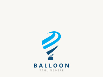 Air balloon logo creative design air transport symbol template simple illustration preview picture