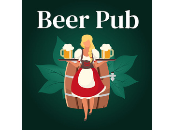 Beer pub social media post mockup preview picture