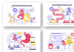 10 Stomach Health Gastroenterology Illustration