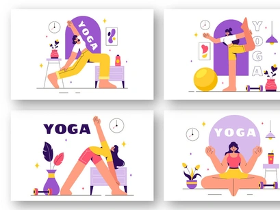 9 Yoga and Meditation Practices Illustration