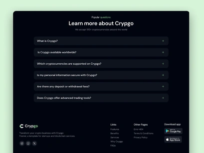 Crypgo Framer Landing Page Template