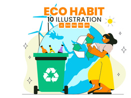 10 Eco Habit Illustration preview picture