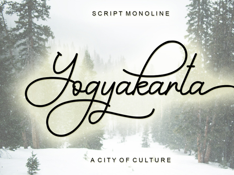 Yogyakarta - Monoline Script