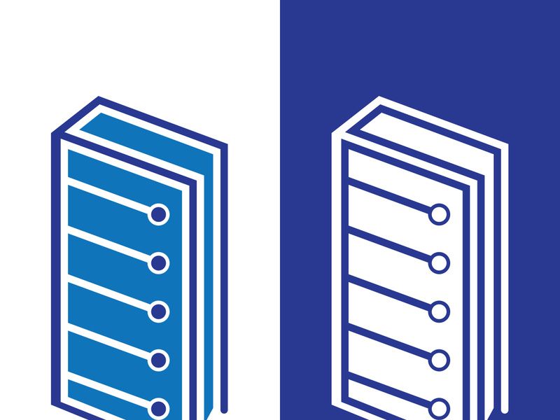 Digital book logo technology vector icon design