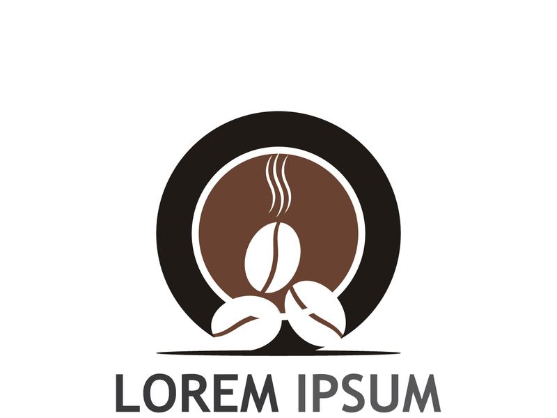 Creative coffee bean logo design.