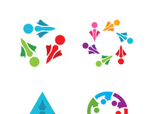 Community, network and social icon design template