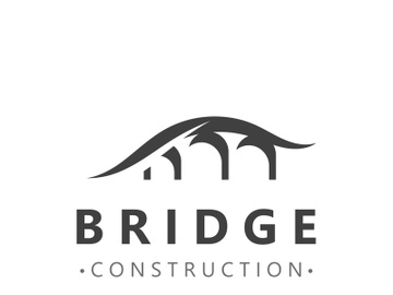 Minimalist Bridge logo suitable for building and construction workers vector design preview picture
