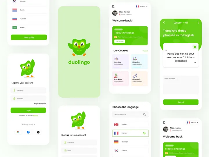 Duolingo Language Learning Redesign preview picture