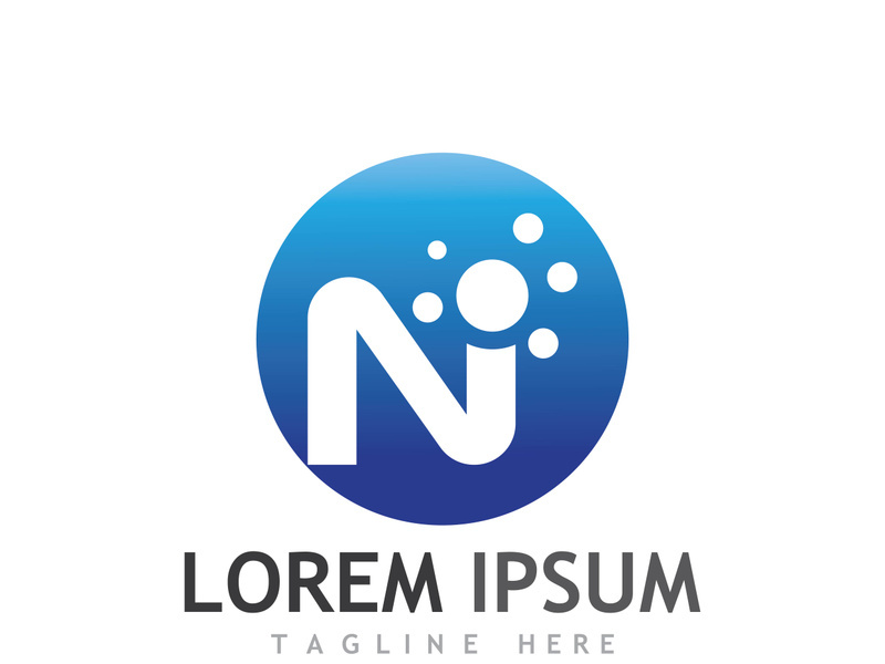 initial letter N logo with modern concept.