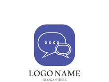 Speech bubble icon logo template vector illustration