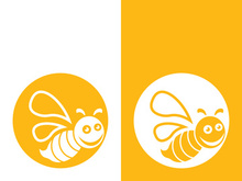 Bee logo vector icon illustration design