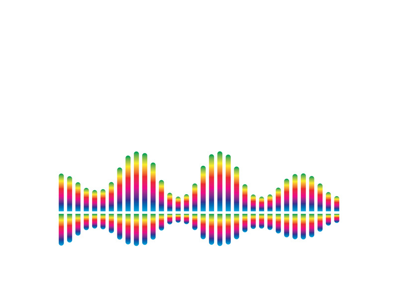Sound waves vector illustration design template