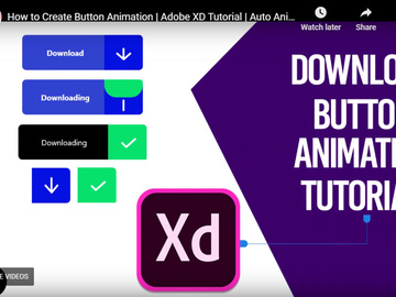 Download Button Animation Tutorial (with XD file) preview picture