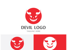 Devil logo design with a modern concept.