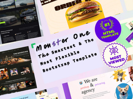 Multipurpose monsterOne v 1.0- #1 HTML Bootstrap Website Template preview picture