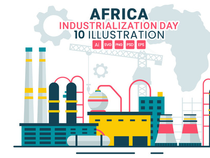 10 African Industrialization Day Illustration