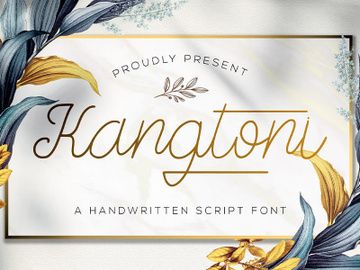 Kangtoni - Monoline Script Font preview picture