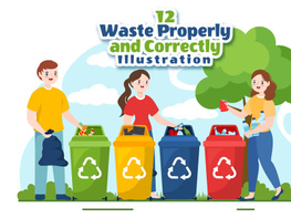 12 Waste Properly And Correctly Illustration preview picture