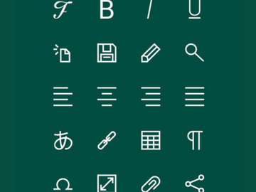 Text editing icons preview picture