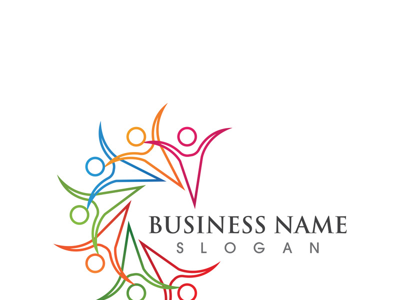 Community, network and social icon design template