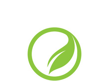 Green leaf ecology nature element vector icon