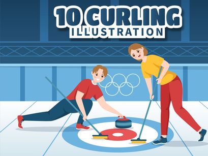 10 Curling Sport Illustration