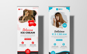 Ice Cream Shop Roll Up Banner Ver-2