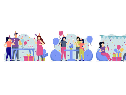 Birthday Flat Illustration