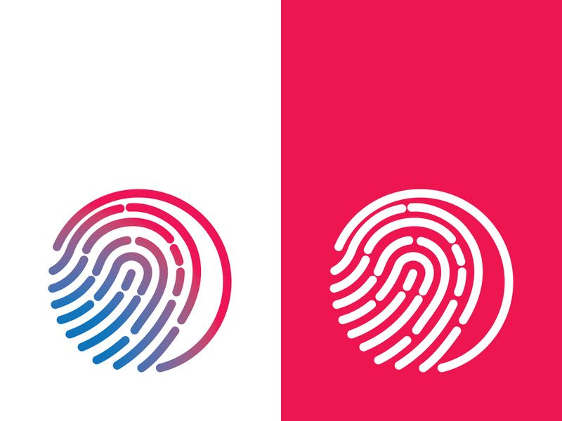 Fingerprint logo vector illustration icon template design