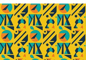 Geometric Retro Pop Art Pattern trendy