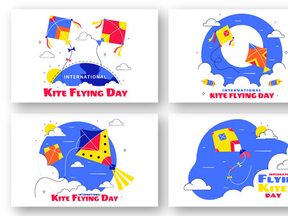 11 National Kite Flying Day Illustration