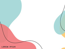 Hand drawn minimalist fluid shapes background