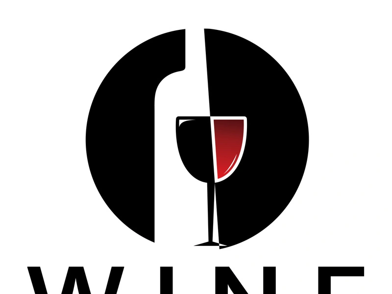 Wine logo with wine glasses and bottles.for night clubs,bars,cafe and wine shops.