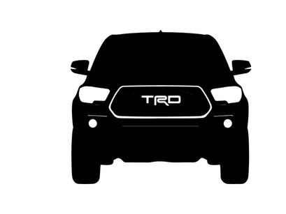 Black silhouette of a toyota trd vehicle