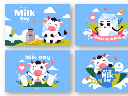 9 World Milk Day Illustration