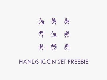 Hands Icon Set preview picture
