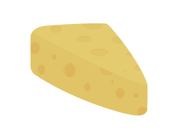 Cheese semi flat color vector object preview picture