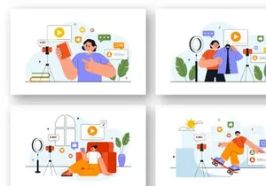 14 Influencer Daily Vlog Illustration